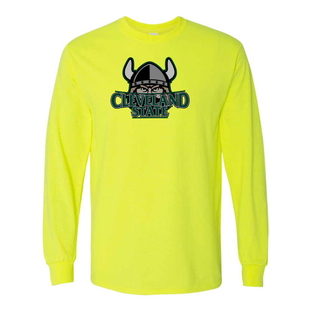 Men's Cleveland State Vikings Gildan Heavy Cotton Long Sleeve T-Shirt