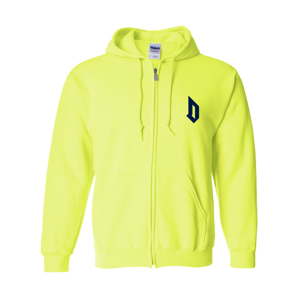 Men's Duquesne Dukes Gildan Heavy Blend Full Zip Hooded Sweatshirt