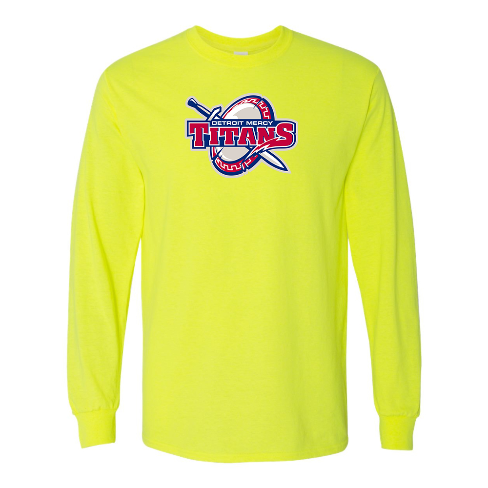 Men's Detroit Titans Gildan Heavy Cotton Long Sleeve T-Shirt
