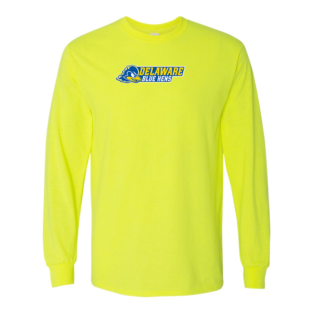 Men's Delaware Blue Hens Gildan Heavy Cotton Long Sleeve T-Shirt