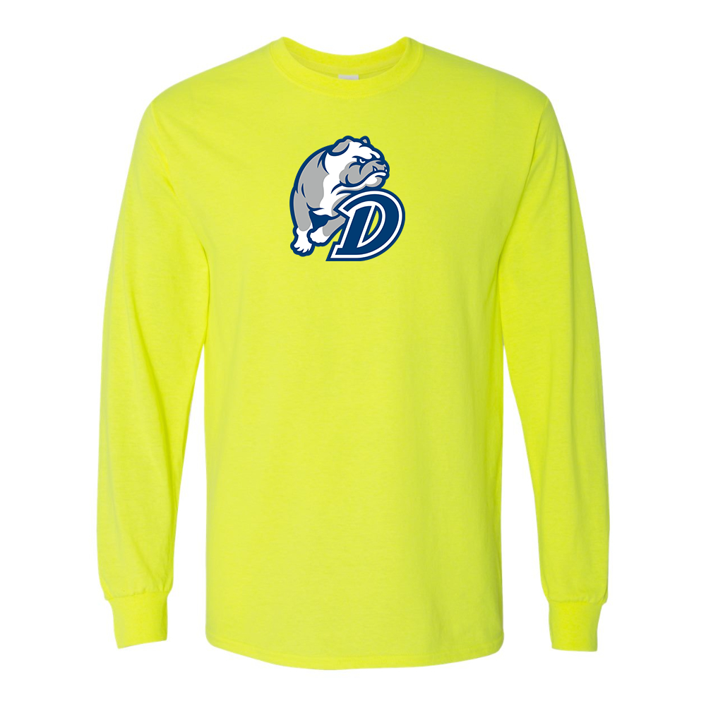 Men's Drake Bulldogs Gildan Heavy Cotton Long Sleeve T-Shirt