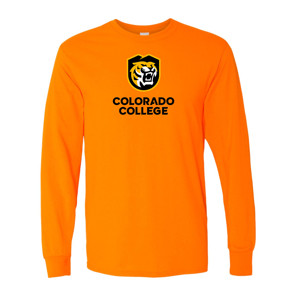Men's Colorado College Tigers Gildan Heavy Cotton Long Sleeve T-Shirt