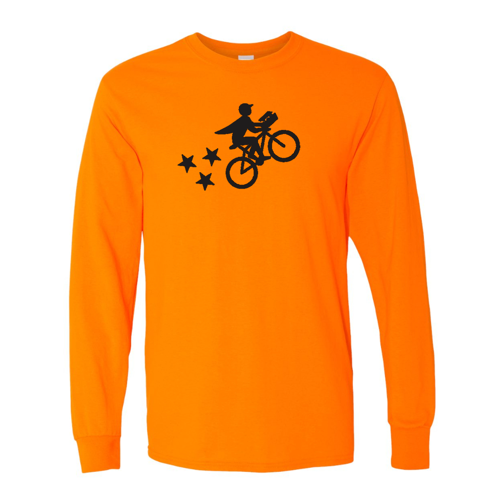 Men's Postmates Bike Gildan Heavy Cotton Long Sleeve T-Shirt