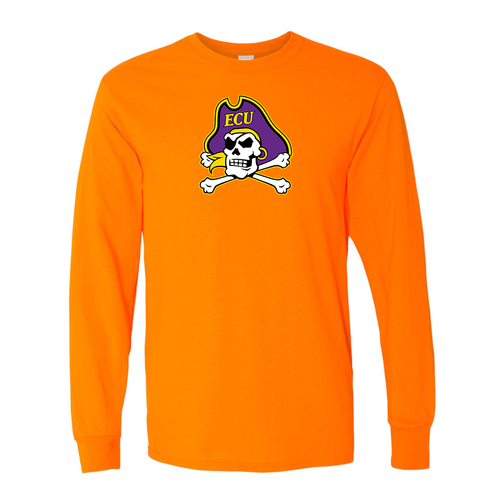 Men's East Carolina Pirates Gildan Heavy Cotton Long Sleeve T-Shirt