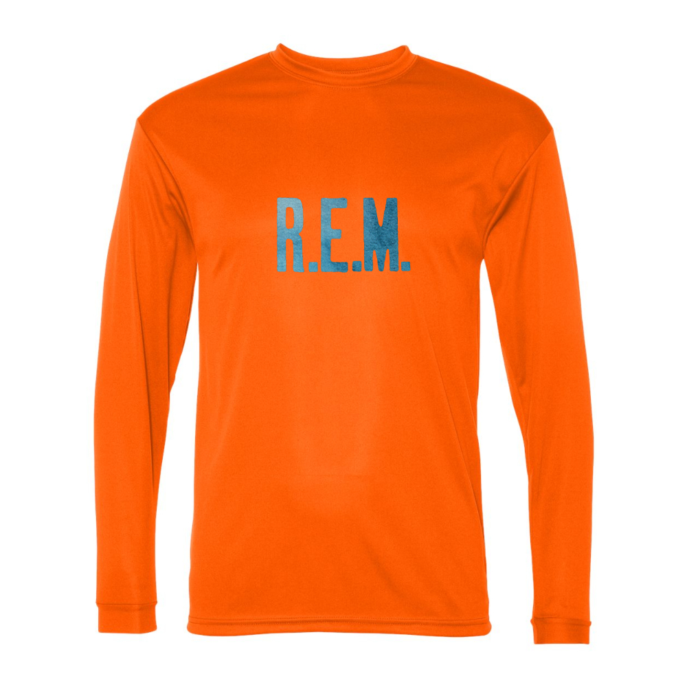 Men's R.E.M. Blue Performance Long Sleeve T-Shirt