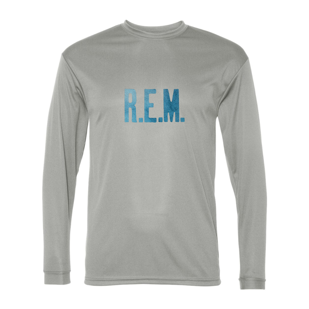 Men's R.E.M. Blue Performance Long Sleeve T-Shirt