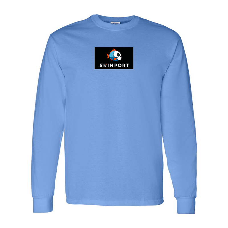 Men's Skinport Logo Cotton Long Sleeve T-Shirt