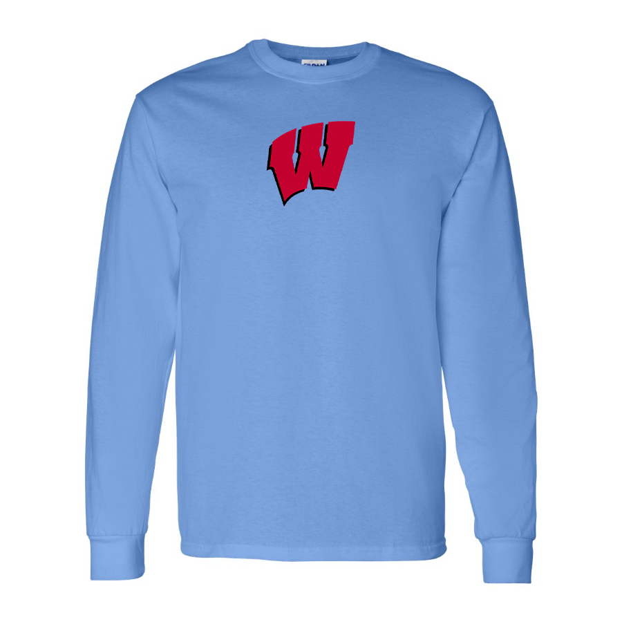 Men's Wisconsin Badgers Logo Cotton Long Sleeve T-Shirt