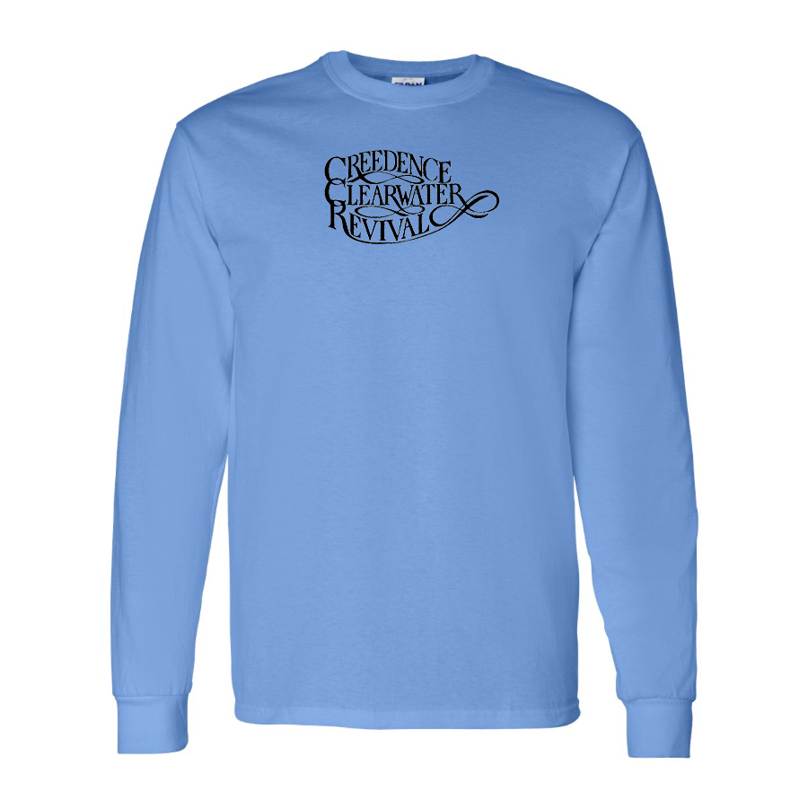 Men's Creedence Clearwater Revival Logo Cotton Long Sleeve T-Shirt