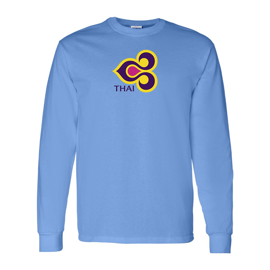 Men's Thai Airlines Logo Cotton Long Sleeve T-Shirt