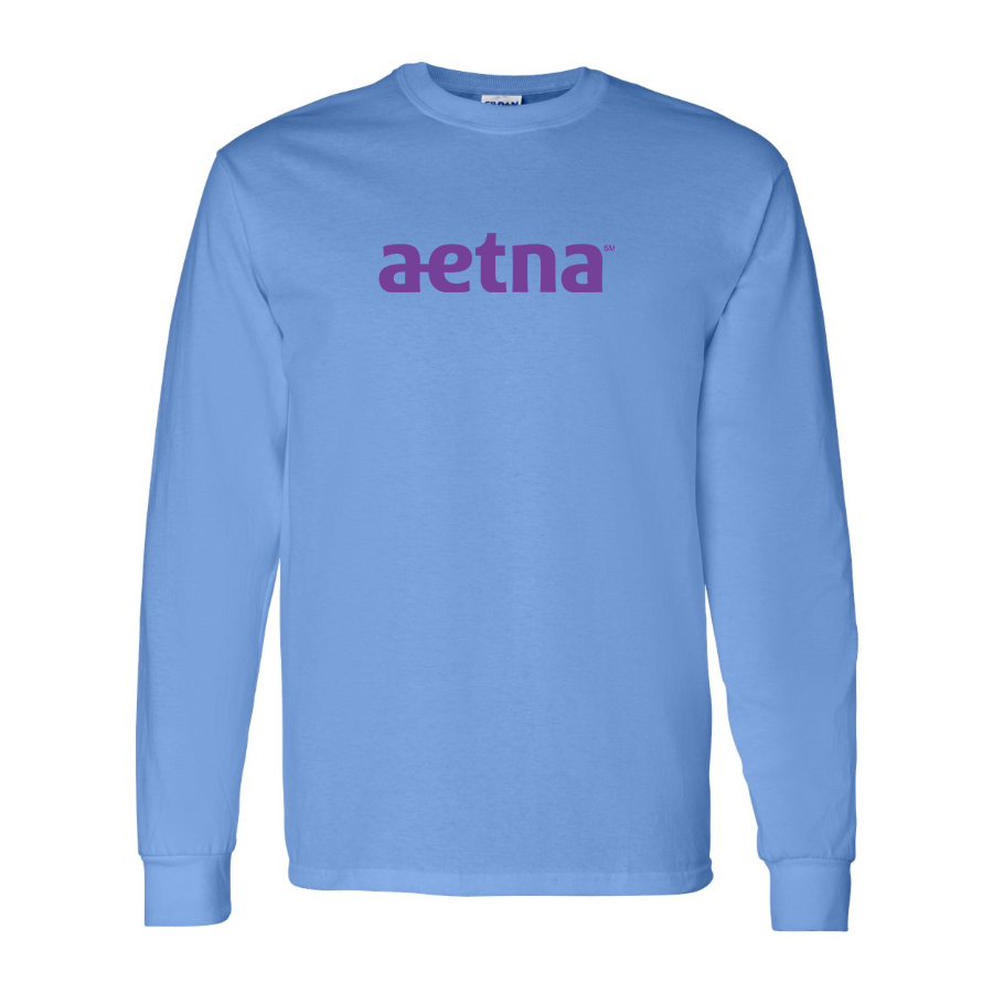 Men's Aetna Logo Cotton Long Sleeve T-Shirt