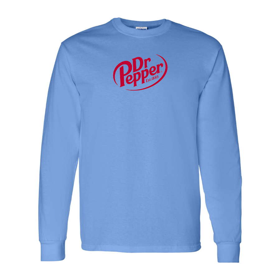 Men's Dr Pepper Logo Cotton Long Sleeve T-Shirt