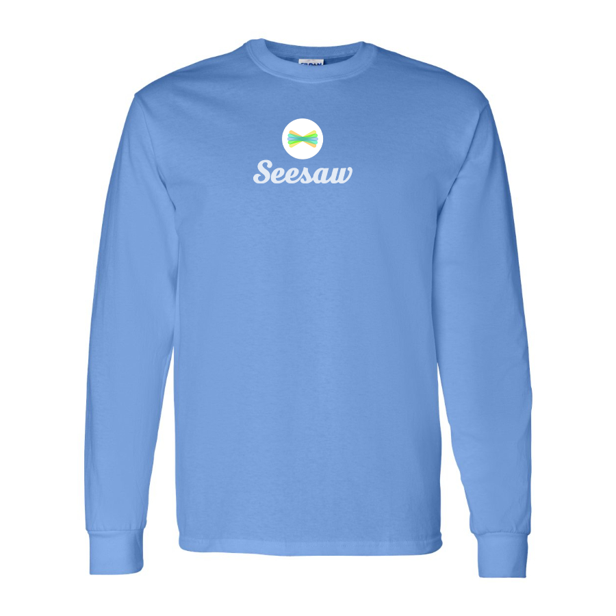 Men's Seesaw Logo Cotton Long Sleeve T-Shirt