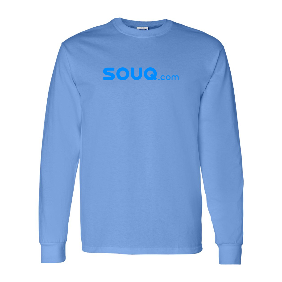 Men's Souq.com Logo Cotton Long Sleeve T-Shirt