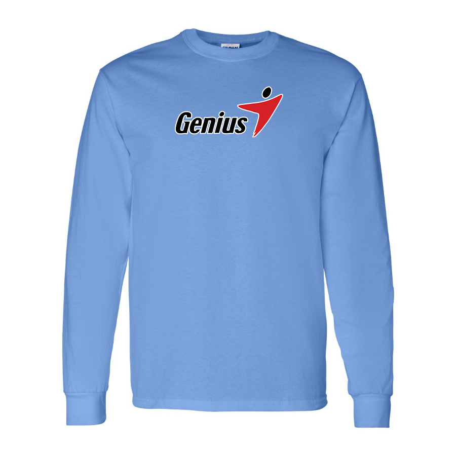 Men's Genius Logo Cotton Long Sleeve T-Shirt