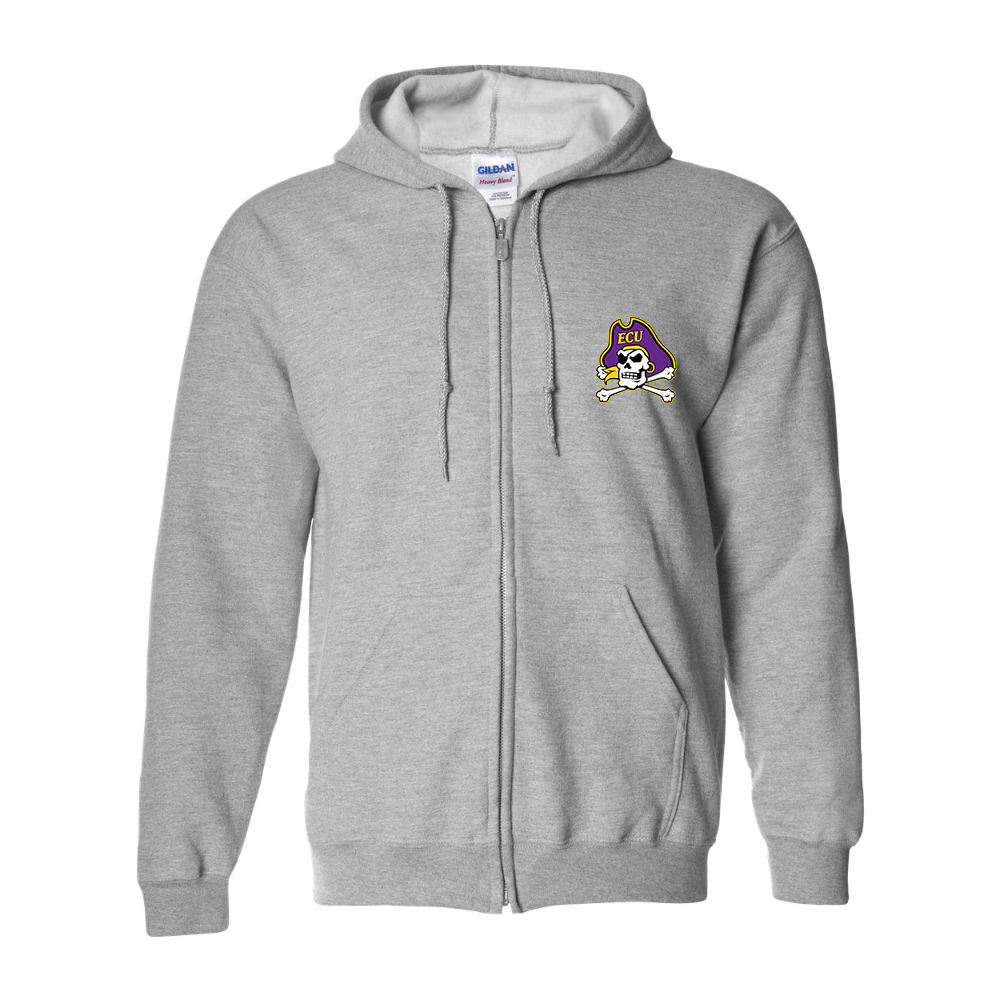 Men's East Carolina Pirates Gildan Heavy Blend Full Zip Hooded Sweatshirt