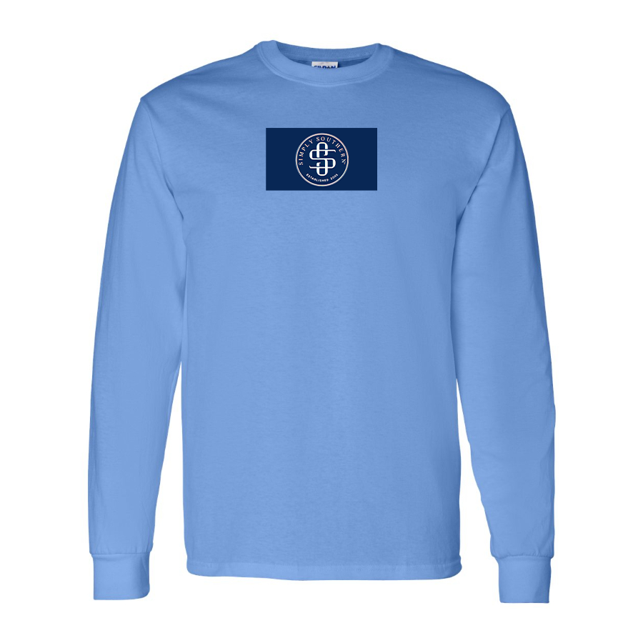 Men's Simply Southern Logo Cotton Long Sleeve T-Shirt