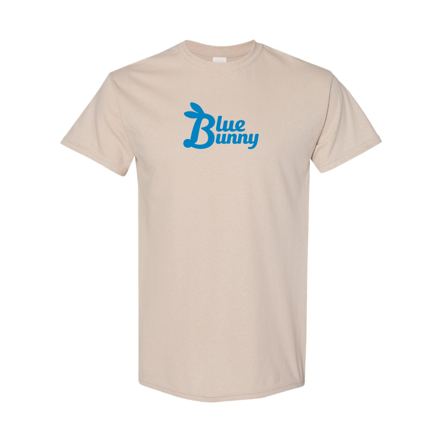 Men's Blue Bunny Logo Cotton T-Shirt