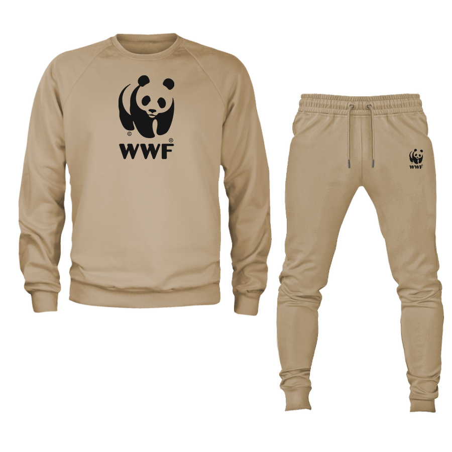 Men's WWF Crewneck Sweatshirt Joggers Suit