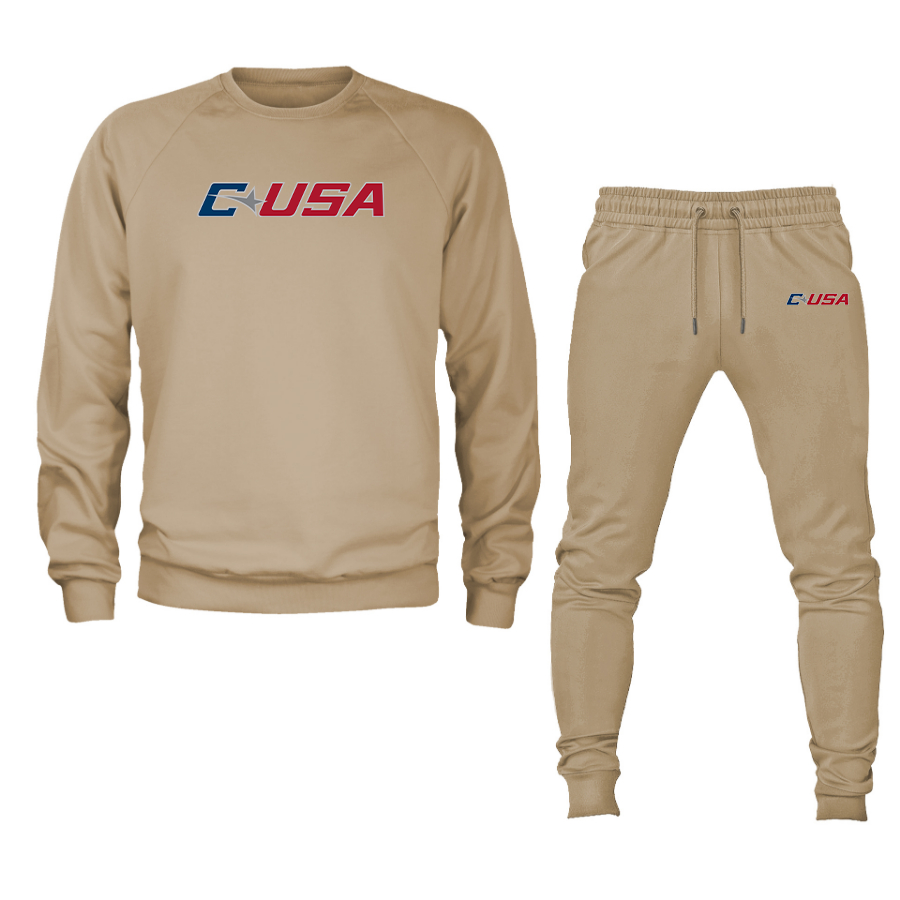 Men's Conference USAl Crewneck Sweatshirt Joggers Suit