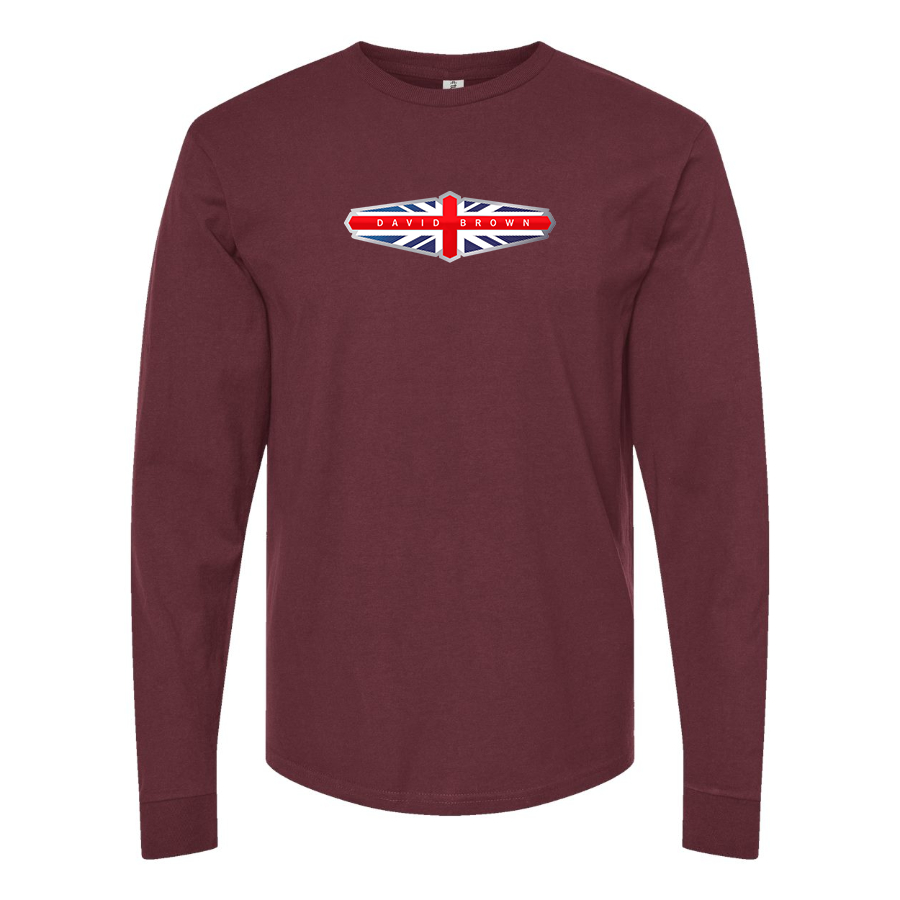 Men's David Brown Logo Cotton Long Sleeve T-Shirt