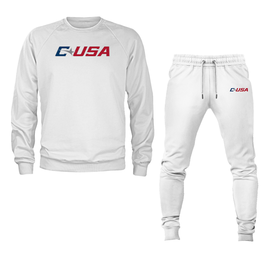 Men's Conference USAl Crewneck Sweatshirt Joggers Suit