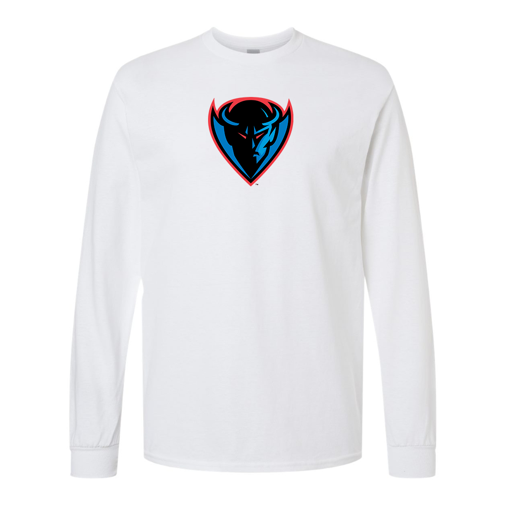 Men's DePaul Blue Demons Gildan Heavy Cotton Long Sleeve T-Shirt