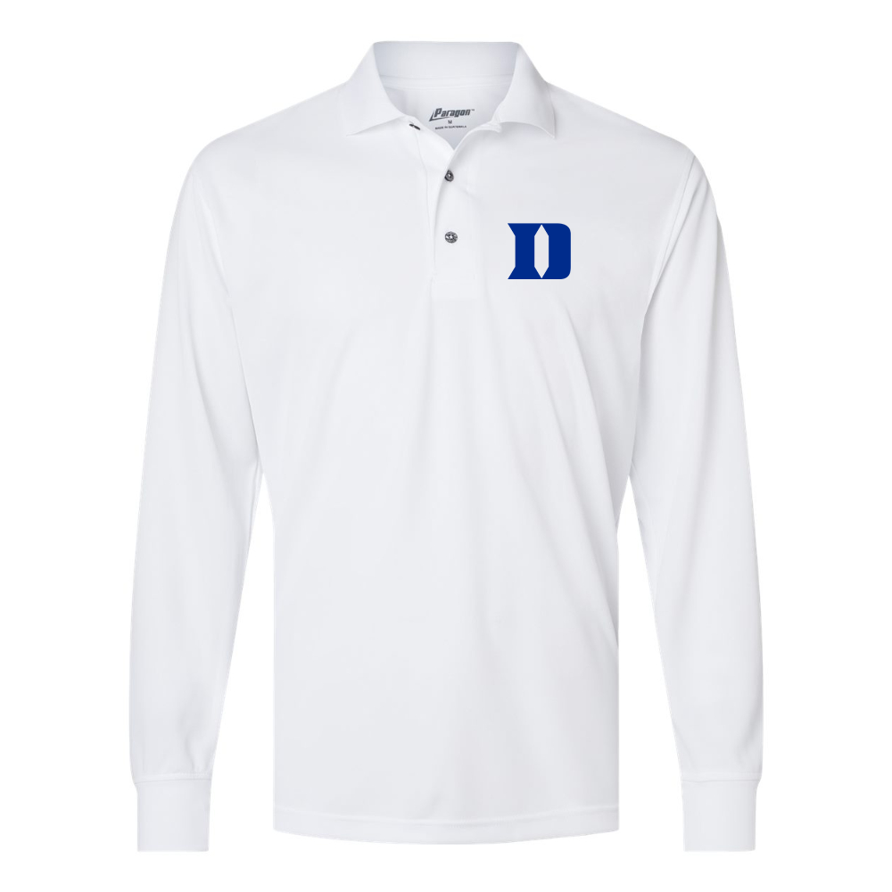 Men's Duke Blue Devils Paragon Prescott Long Sleeve Polo