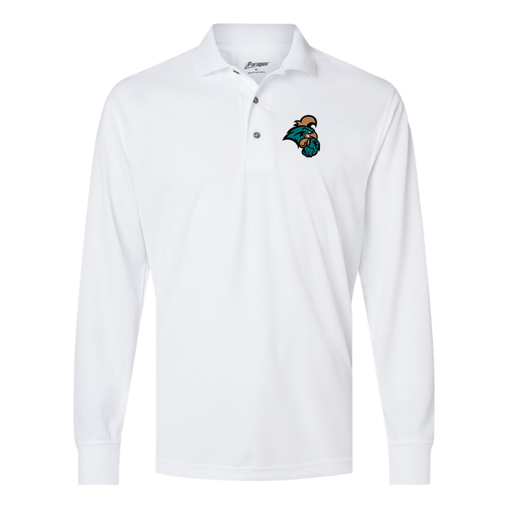 Men's Coastal Carolina Chanticleers Paragon Prescott Long Sleeve Polo