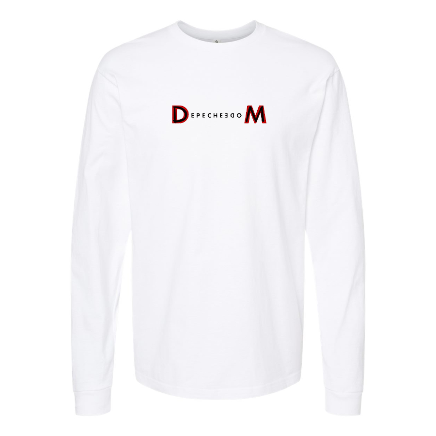 Men's Depeche Mode Logo Cotton Long Sleeve T-Shirt