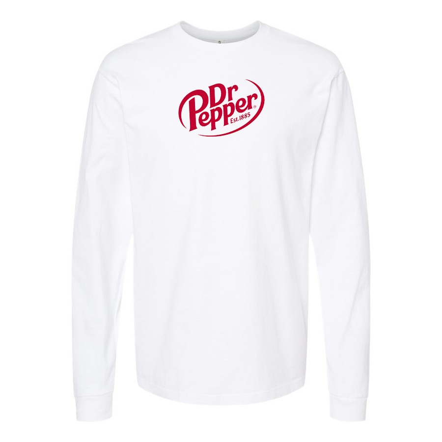 Men's Dr Pepper Logo Cotton Long Sleeve T-Shirt