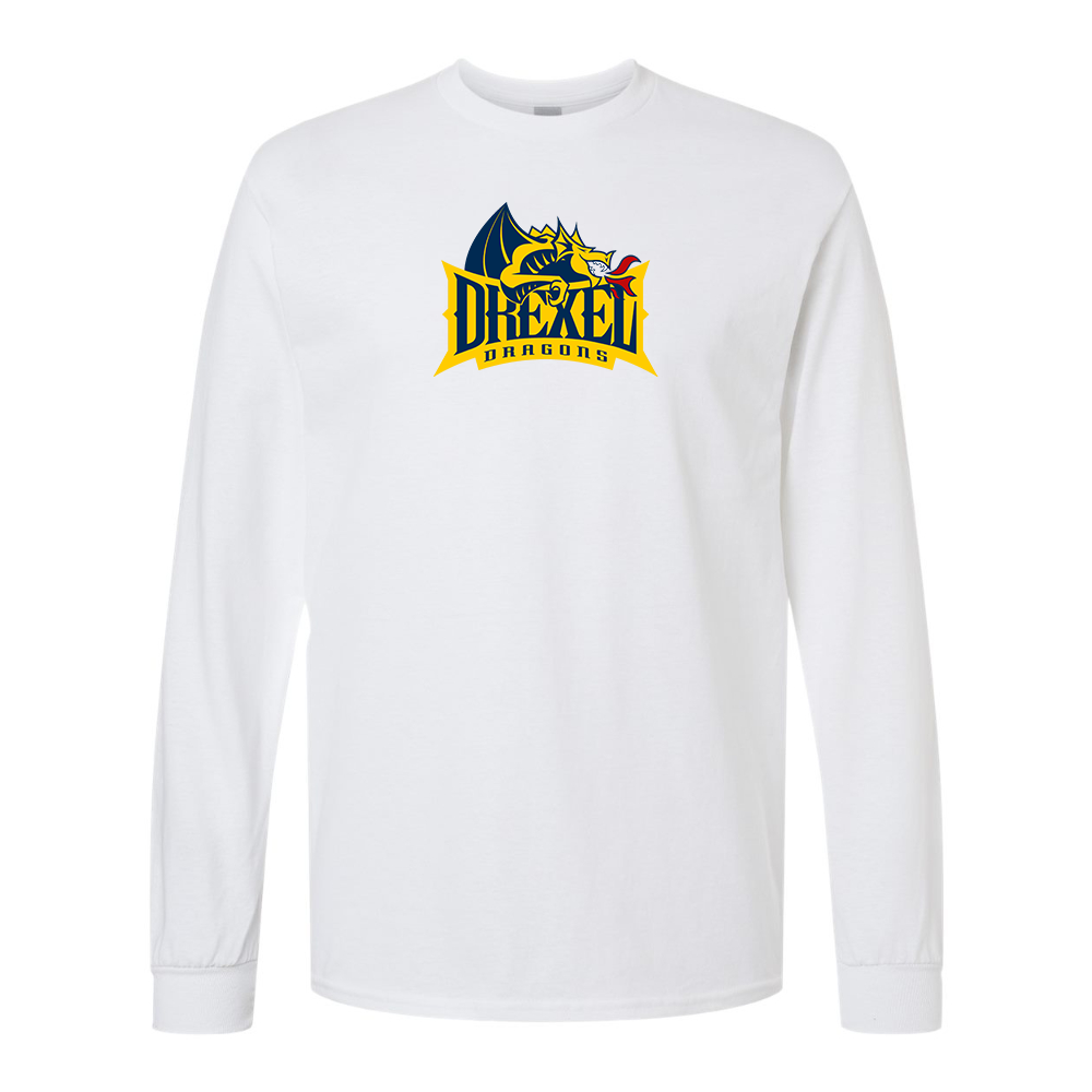 Men's Drexel Dragons Gildan Heavy Cotton Long Sleeve T-Shirt
