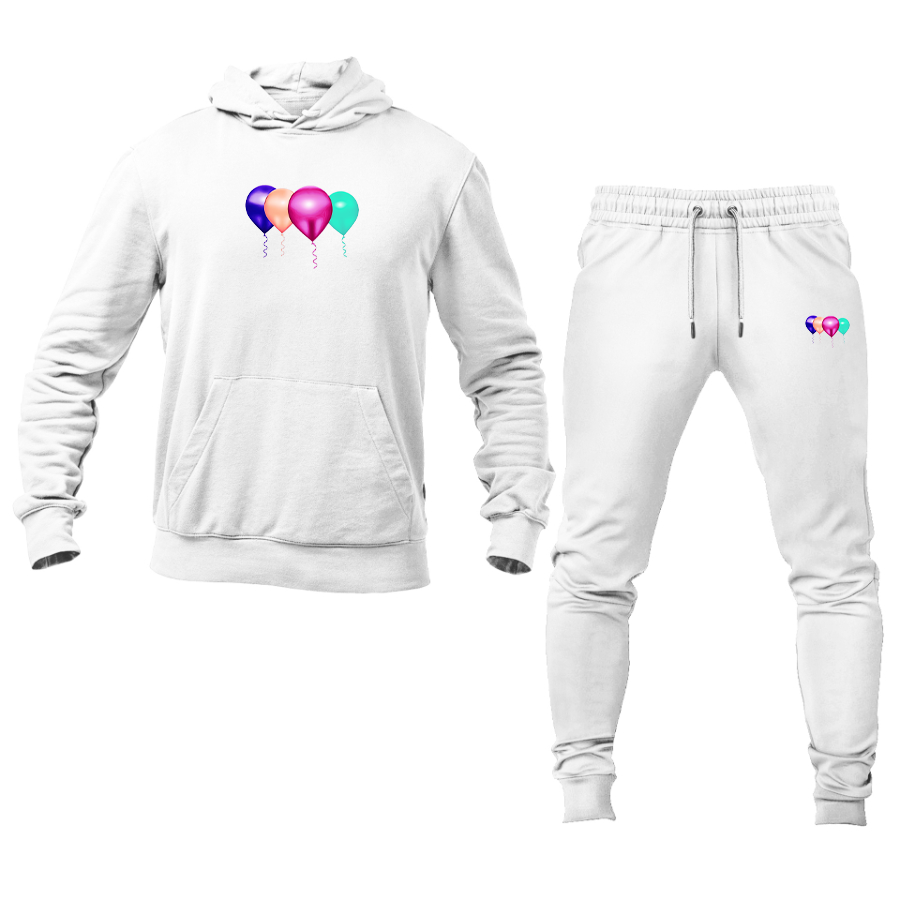 Men's Balloon-Emojis Logo Hoodie Joggers Set