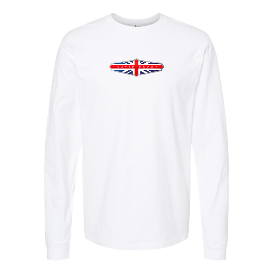 Men's David Brown Logo Cotton Long Sleeve T-Shirt