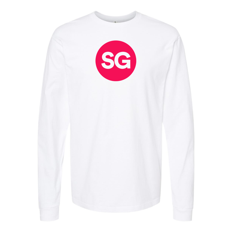 Men's Sofiagray Logo Cotton Long Sleeve T-Shirt