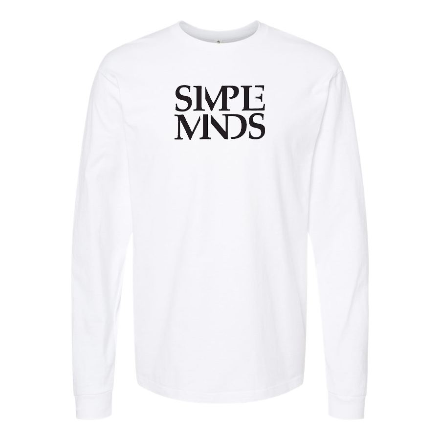 Men's Simple Minds Logo Cotton Long Sleeve T-Shirt