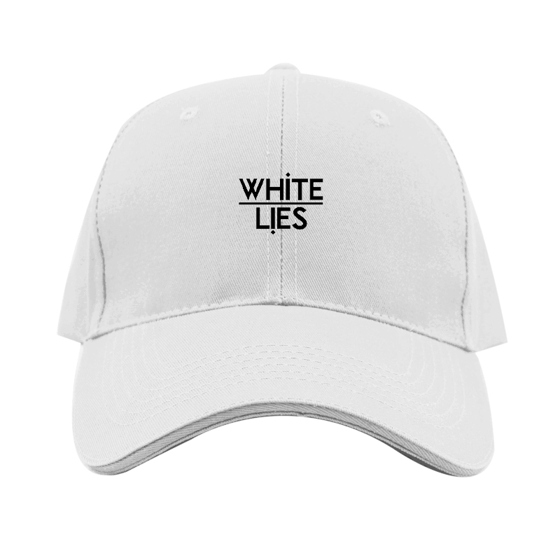 White Lies Logo Dad Baseball Cap Hat