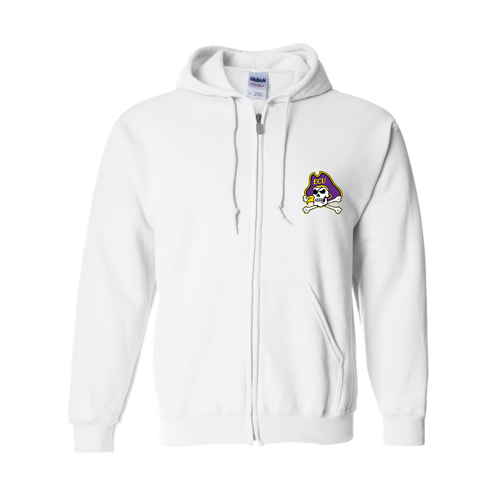 Men's East Carolina Pirates Gildan Heavy Blend Full Zip Hooded Sweatshirt