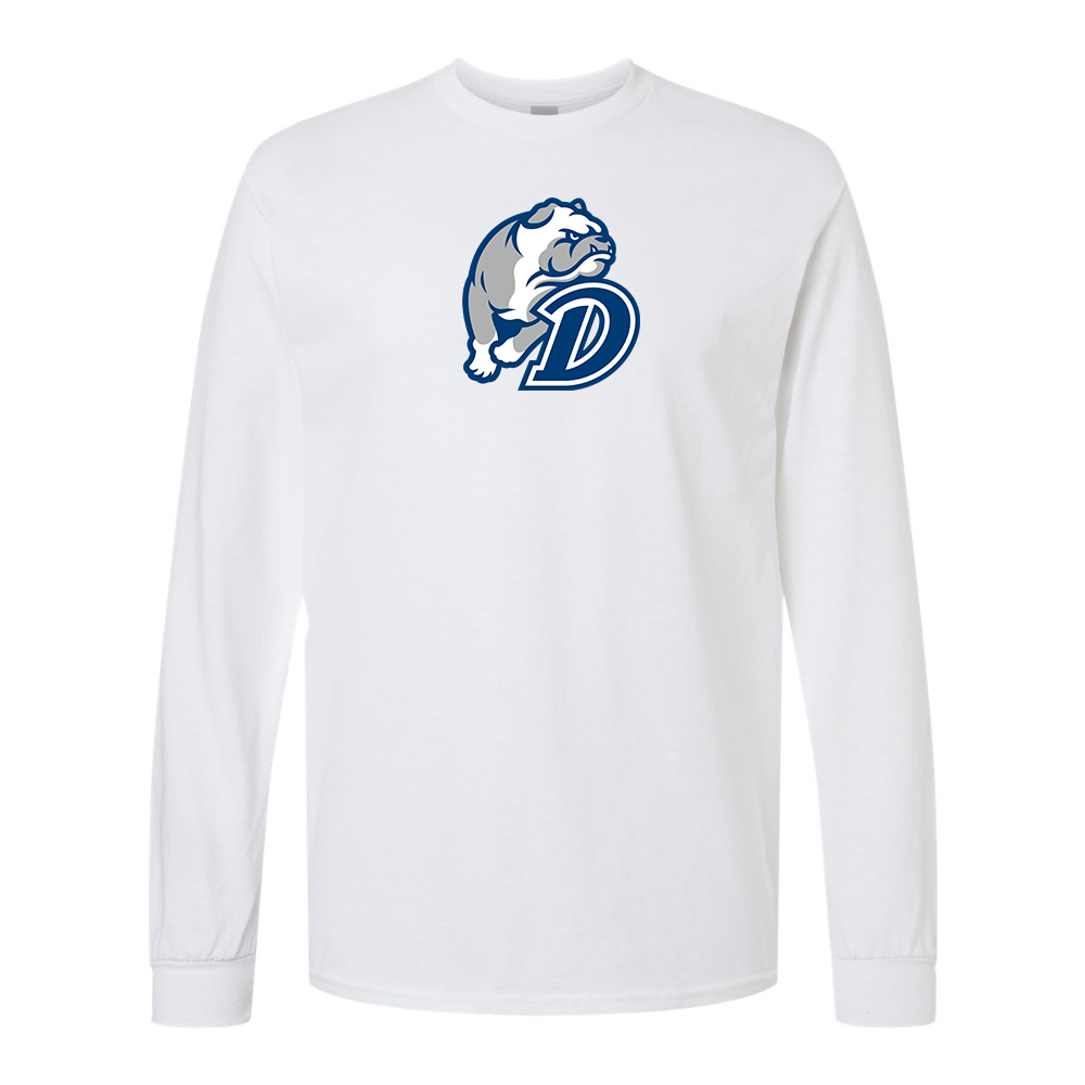 Men's Drake Bulldogs Gildan Heavy Cotton Long Sleeve T-Shirt