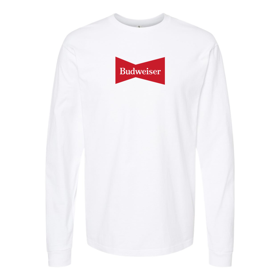 Men's Budweiser Logo Cotton Long Sleeve T-Shirt