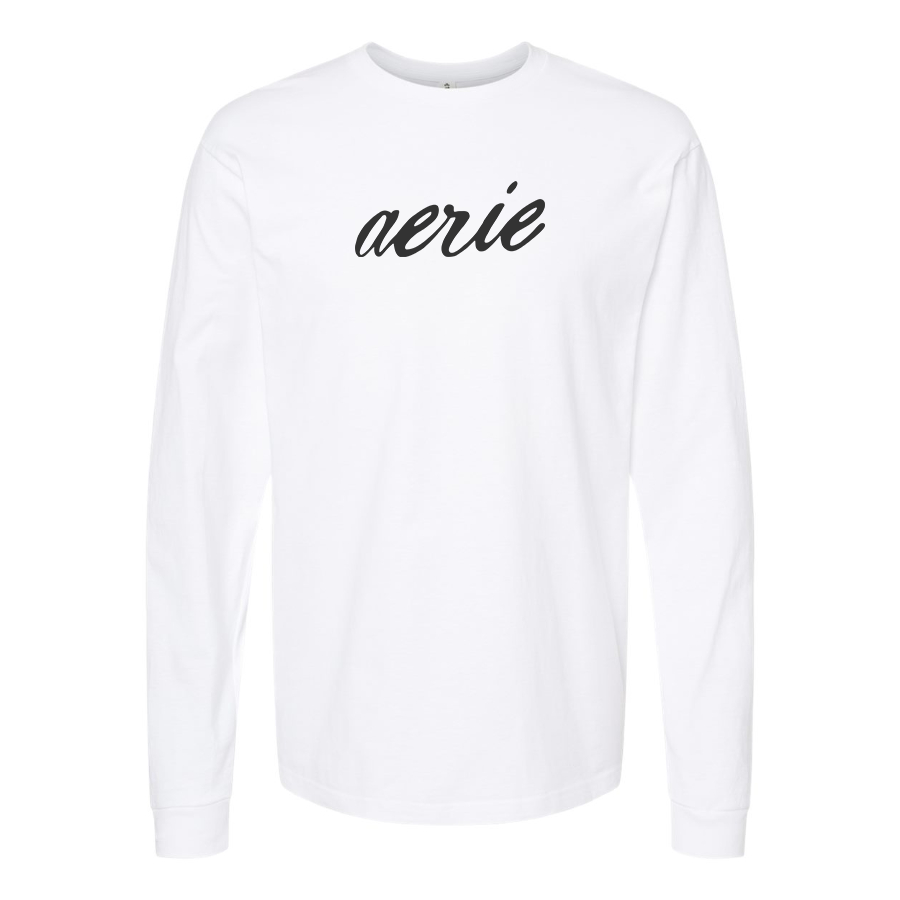 Men's Aerie Logo Cotton Long Sleeve T-Shirt