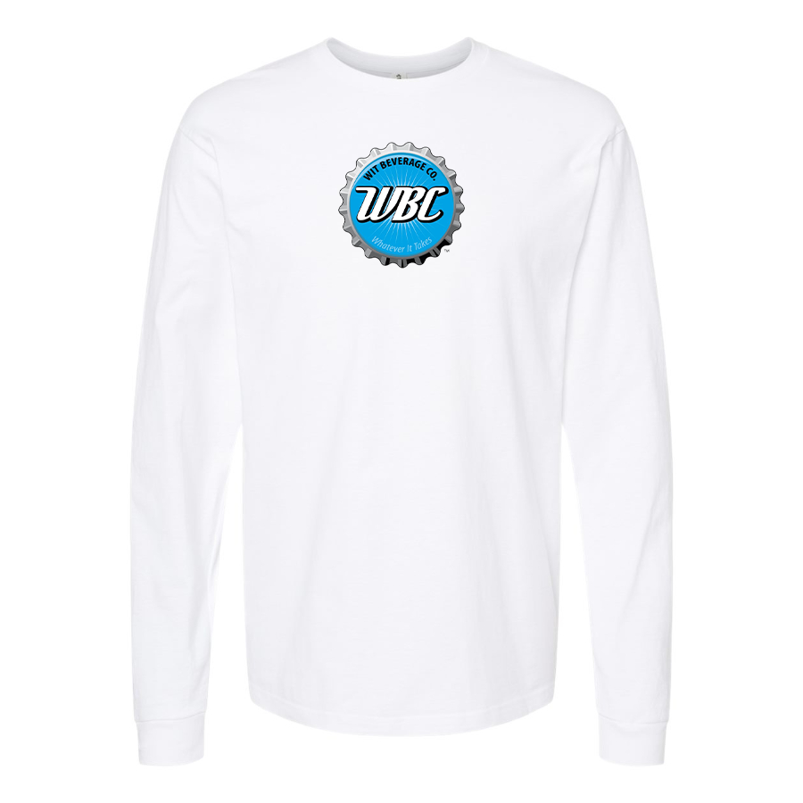Men's Wit Beverage Company Logo Cotton Long Sleeve T-Shirt