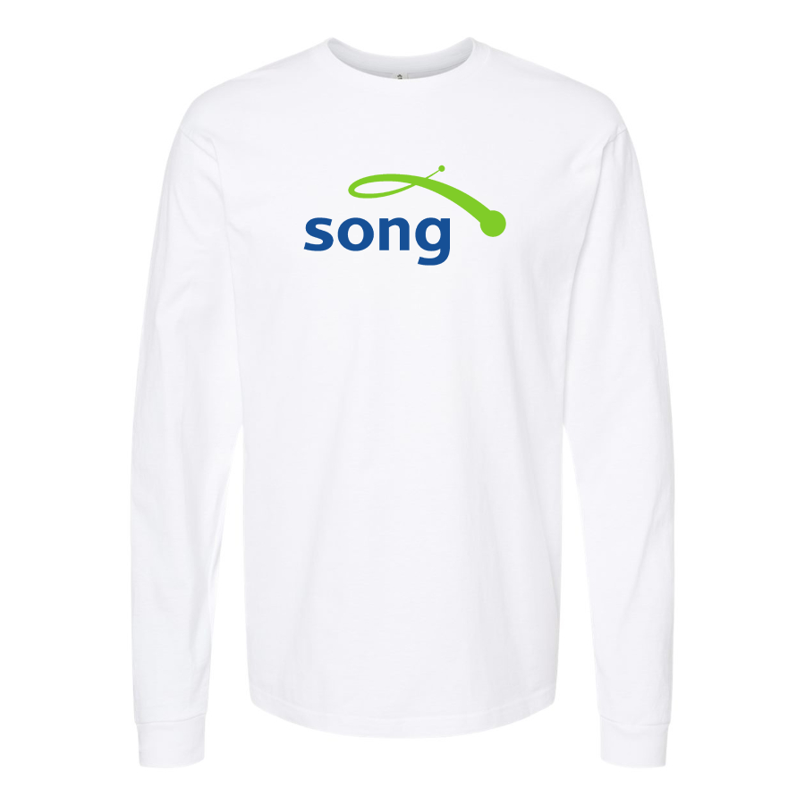 Men's Song Logo Cotton Long Sleeve T-Shirt