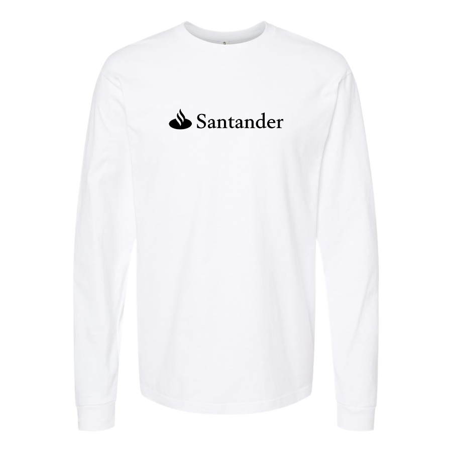 Men's Santander Logo Cotton Long Sleeve T-Shirt