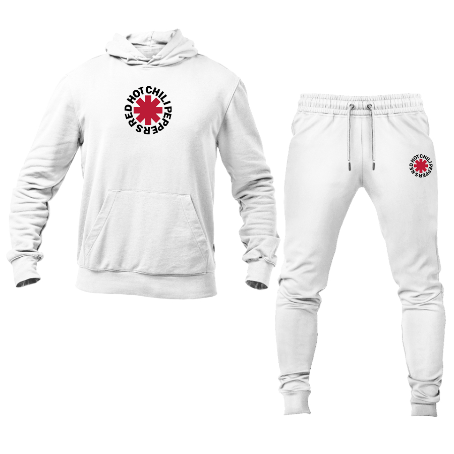 Men's Red Hot Chili Peppers Logo Hoodie Joggers Set