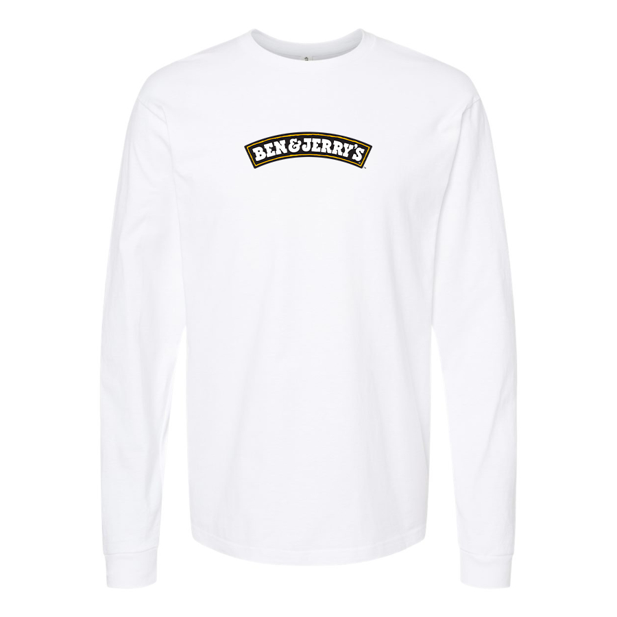 Men's Ben and Jerrys Logo Cotton Long Sleeve T-Shirt