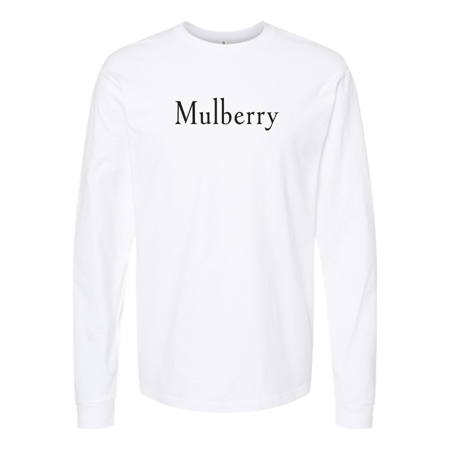 Men's Mulberry Logo Cotton Long Sleeve T-Shirt