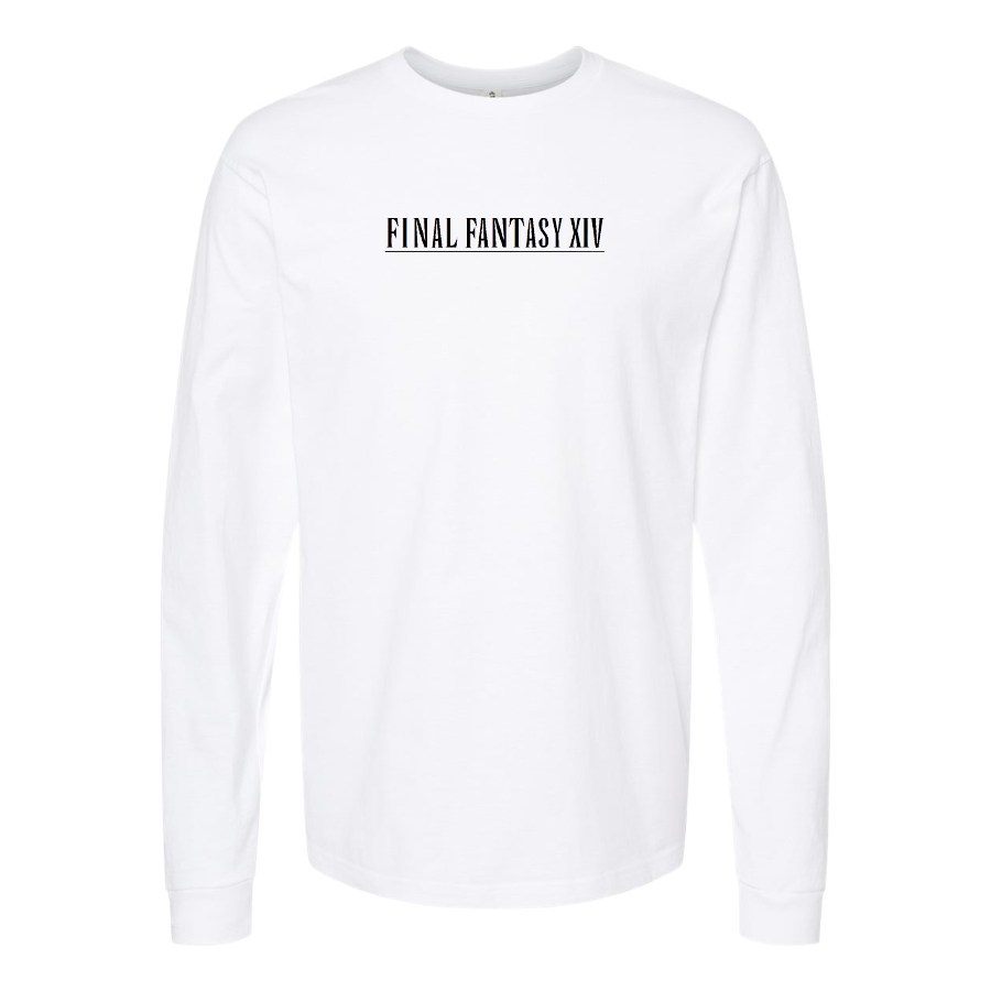 Men's Final Fantasy XIV Logo Cotton Long Sleeve T-Shirt