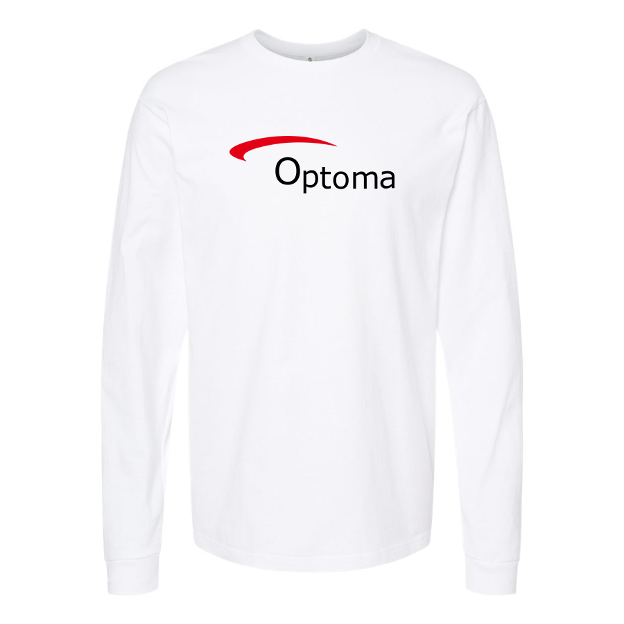 Men's Optoma Logo Cotton Long Sleeve T-Shirt