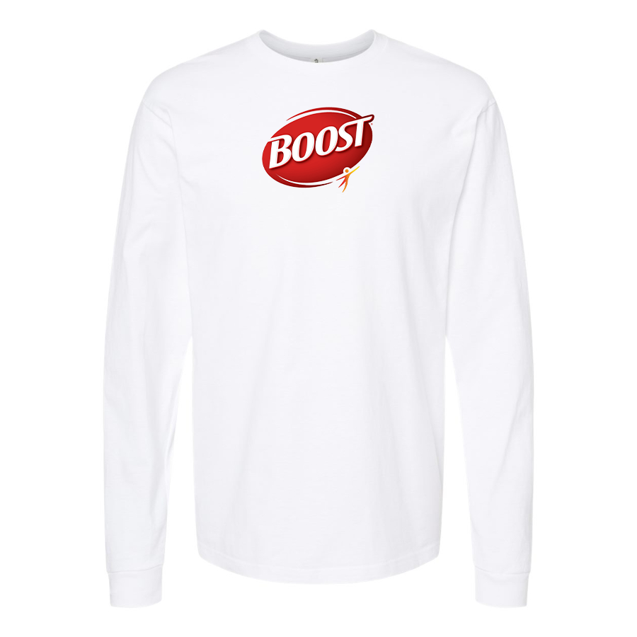 Men's Boost Logo Cotton Long Sleeve T-Shirt
